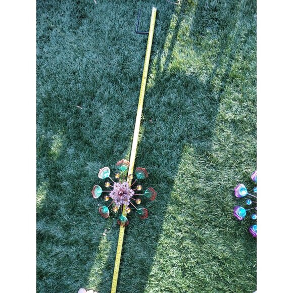 Wind Spinner Rustic Brown Pinwheel Rotating Metal Home Garden Yard Art - Picture 8 of 9